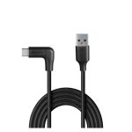 Cable Lindy 32012 USB 3.2 Gen 2 de 0.5 metros con conectores USB A y USB C en color negro, SKU: 32012