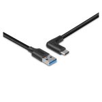 Cable Lindy 32012 USB 3.2 Gen 2 de 0.5 metros con conectores USB A y USB C en color negro, SKU: 32012
