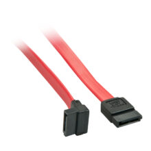 Cable SATA Lindy de 0,5 metros, modelo 33351, con conector de 7 pines en colores negro y rojo