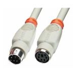 Cable PS/2 Lindy de 1 metro en color gris, SKU 33460.
