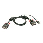 Cable VGA Lindy de 1 metro, color azul, compatible con VGA (D-Sub). SKU: 33770
