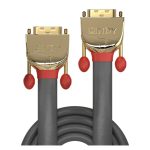 Cable Lindy DVI 15 metros DVI-D en color gris, SKU 36207, ideal para conexiones de video de alta definición.