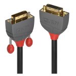 Cable Lindy de 0,5 metros con conectores DVI-D y DVI-I en color negro, SKU: 36230