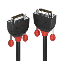 Cable DVI Lindy de 3 metros color negro, modelo DVI-D, SKU 36257. Ideal para video digital de alta calidad.