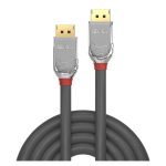 Imagen del cable DisplayPort Lindy 2 metros gris, SKU 36302, ideal para alta velocidad y conexiones seguras