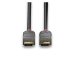 Cable DisplayPort de 1 metro negro y gris de la marca Lindy, SKU 36481. Ideal para transmisión de video de alta calidad.
