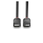 Imagen del cable Lindy DisplayPort 0,5 m Negro, modelo 36490. Ideal para conexiones de video de alta definición.