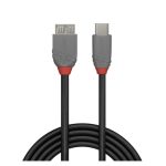 Vista del Cable USB Lindy 36623, de 3 metros, compatible con USB 3.2 Gen 1 y USB 3.1 Gen 1, con conector USB-C a Micro-USB B en color negro.
