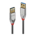 Cable USB Lindy 36627 con USB 3.2 Gen 1, 2 metros de longitud, conectores USB A, color gris