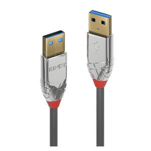 Cable Lindy modelo 36628 de 3 metros, USB 3.2 Gen 1 (3.1 Gen 1), conector USB A, color gris