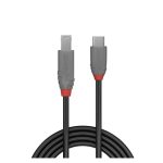 Lindy cable USB 3.2 Gen 1 (3.1 Gen 1), longitud de 0,5 metros, con conectores USB C a USB B en color negro. SKU: 36665.