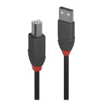 Cable USB 2.0 de 0.5 metros con conector USB A a USB B en los colores negro y gris. SKU: 36671