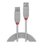 Imagen del cable Lindy 36712 USB 2.0 de 1 metro, color gris. SKU: 36712