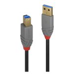 Imagen del Lindy 36744 cable USB 3.2 Gen 1 de 5 metros color negro, con conectores USB A y USB B