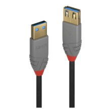 Lindy cable USB modelo 36760 de 0.5 metros con USB 3.2 Gen 1 y USB A en color negro