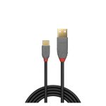 Lindy 36888 cable USB 2.0 de 3 metros con conectores USB-A a USB-C en color Negro y Gris