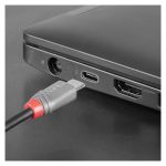 Lindy cable USB 2.0 de color negro y gris, 0,5 metros, conector USB C a Micro-USB B, SKU 36890