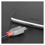 Lindy cable USB 2.0 de color negro y gris, 0,5 metros, conector USB C a Micro-USB B, SKU 36890