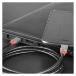 Cable USB de 3 metros de Lindy con conectores USB 2.0 tipo C y Micro-USB B en color negro. SKU 36893