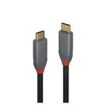 Lindy 36900 cable USB de 0,5 metros con conector USB C en colores negro y gris