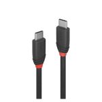Cable USB de 1 metro Lindy 36906, USB 3.2 Gen 1, conector USB C, color negro