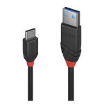 Cable USB Lindy 36917 de 1,5 metros, USB 3.2 Gen 1 con conectores USB A y USB C en color negro