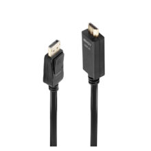 Adaptador de cable de vídeo Lindy de 1 metro, DisplayPort a HDMI tipo A, color negro. SKU: 36921