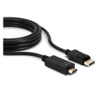 Adaptador de cable de vídeo Lindy, modelo 36923, con 3 metros de longitud, compatible con DisplayPort a HDMI tipo A en color negro