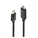 Adaptador de cable de vídeo Lindy de 5 metros, conector DisplayPort a HDMI tipo A estándar en color negro. SKU 36924