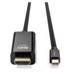 Adaptador de cable de vídeo 1 metro HDMI tipo A a Mini DisplayPort en color negro, SKU 36926