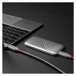 Cable USB USB4 Gen 3x2 marca Lindy de 0,8 metros con conector USB C en color negro, SKU 36956