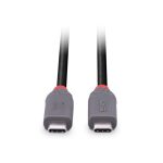 Cable USB USB4 Gen 3x2 marca Lindy de 0,8 metros con conector USB C en color negro, SKU 36956