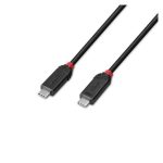 Lindy 37000 cable USB4 Gen 3x2 negro de 0.5 metros con conector USB-C SKU 37000