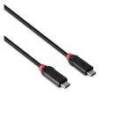 Lindy 37000 cable USB4 Gen 3x2 negro de 0.5 metros con conector USB-C SKU 37000