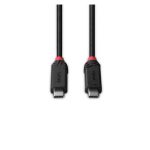 Lindy 37000 cable USB4 Gen 3x2 negro de 0.5 metros con conector USB-C SKU 37000