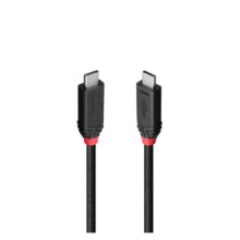 Cable USB de la marca Lindy, modelo 37002, USB4 Gen 3x2, 2 metros de longitud, color negro