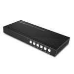 Extensor de audio y video marca Lindy, modelo 38338, diseñado para transmitir señales AV en color negro. Ideal para cableado.