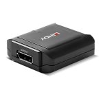 Extensor de audio y video Lindy modelo 38413 con transmisor y receptor AV, ideal para compartir señales en largas distancias.