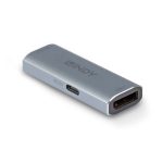 Extensor de audio/video Lindy, modelo 38421, en color plata. Ideal para repetir señales AV.