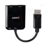 Lindy 38430 hub de interfaz DisplayPort, velocidad de transferencia 21600 Mbit/s, color negro