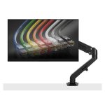 Soporte para monitor de escritorio Lindy de 27 pulgadas, color negro, SKU 40707.