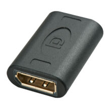 Lindy 41020 cambiador de género para cable DisplayPort negro, ideal para adaptar conexiones
