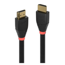 Cable HDMI tipo A estándar de 10 metros en color negro Lindy 41071, ideal para conexiones de alta velocidad