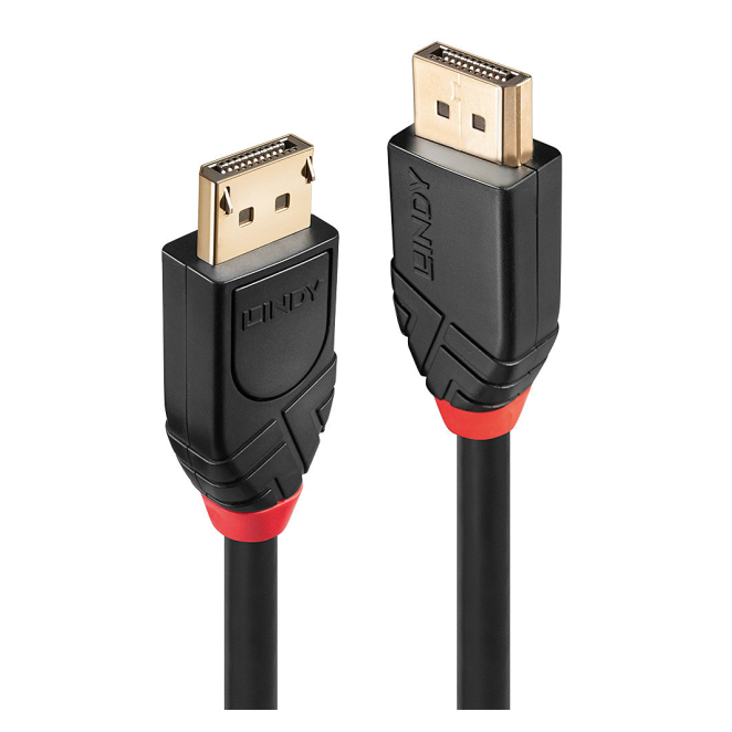 Lindy Cable DisplayPort 10m Negro Alta Velocidad Lindy 41078 cable DisplayPort de 10 metros en color negro, ideal para conexiones de alta velocidad y calidad de imagen excepcional.