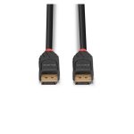Cable DisplayPort de 10 metros en color negro, modelo Lindy 41169, ideal para conexiones de alta velocidad y transferencia de audio y video.