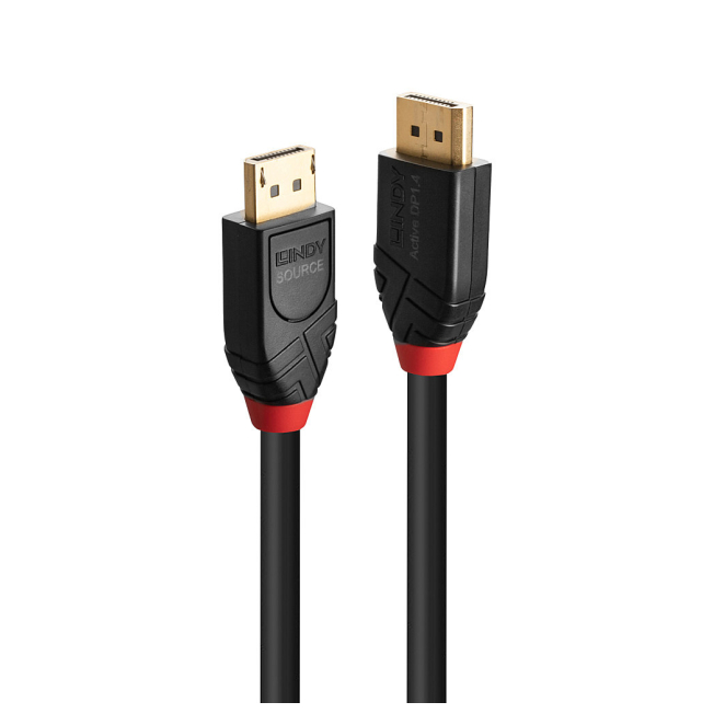 Lindy Cable DisplayPort de 10 m en color Negro Cable DisplayPort de 10 metros en color negro, modelo Lindy 41169, ideal para conexiones de alta velocidad y transferencia de audio y video.