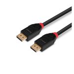 Cable DisplayPort de 10 metros en color negro, modelo Lindy 41169, ideal para conexiones de alta velocidad y transferencia de audio y video.