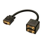 Imagen del cable VGA de 0,18 metros color negro modelo Lindy 41214. Ideal para conexiones de video.
