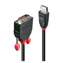 Lindy adaptador de cable de vídeo de 3 metros con conector DVI-D a DisplayPort, en color negro, SKU 41492
