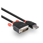 Lindy adaptador de cable de vídeo de 3 metros con conector DVI-D a DisplayPort, en color negro, SKU 41492